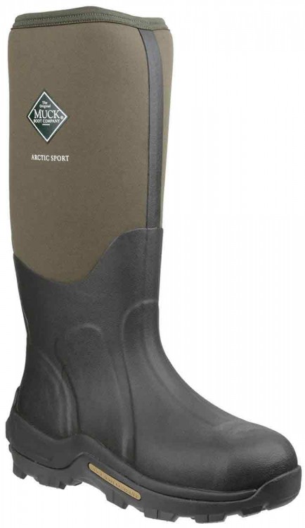 Muck Boots Arctic Sport Pull On Wellington Boot Moss/Moss